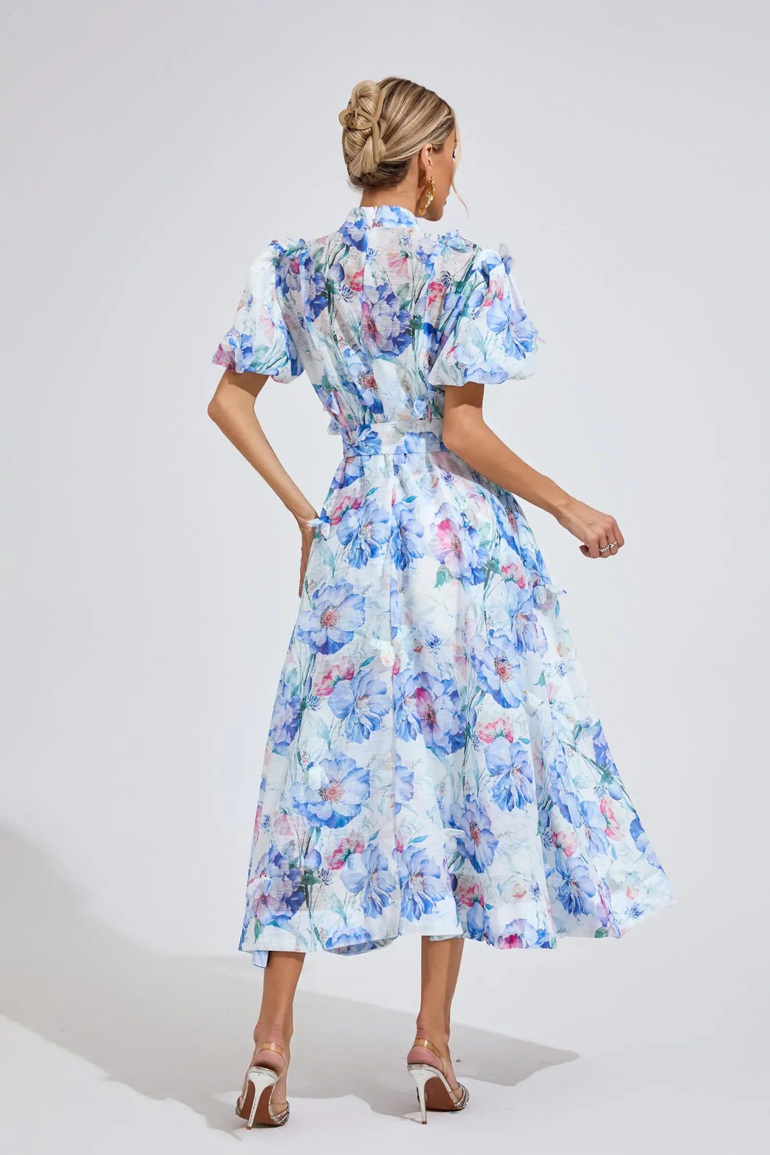 Mahini Cambridge Blue Corset Midi Dress