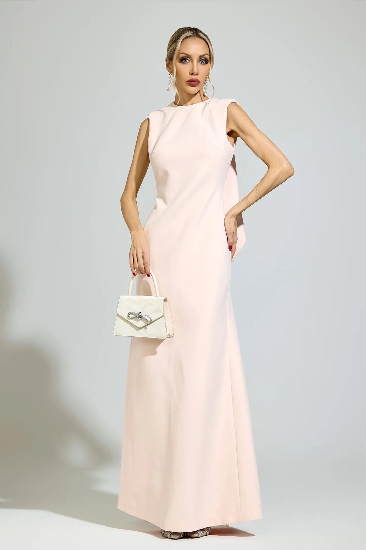 Sydney Pink Backless Maxi Dress