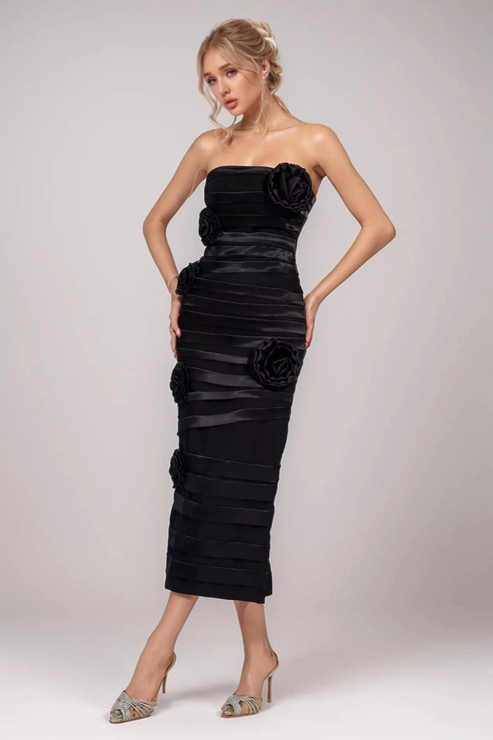 Josephine Satin Tube Maxi Dress