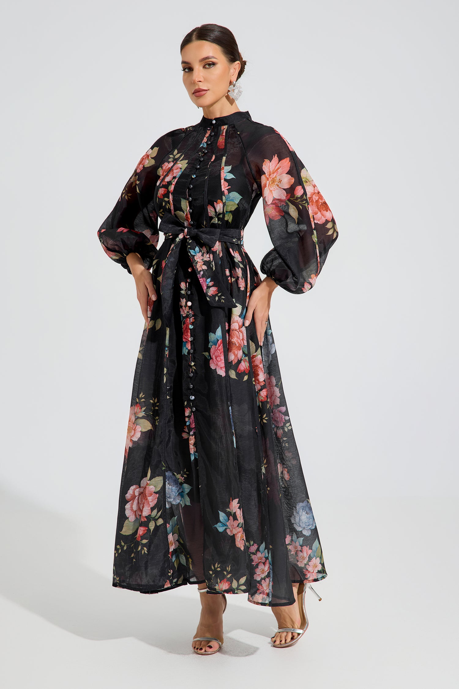 Saffron Midnight Bloom Maxi Dress