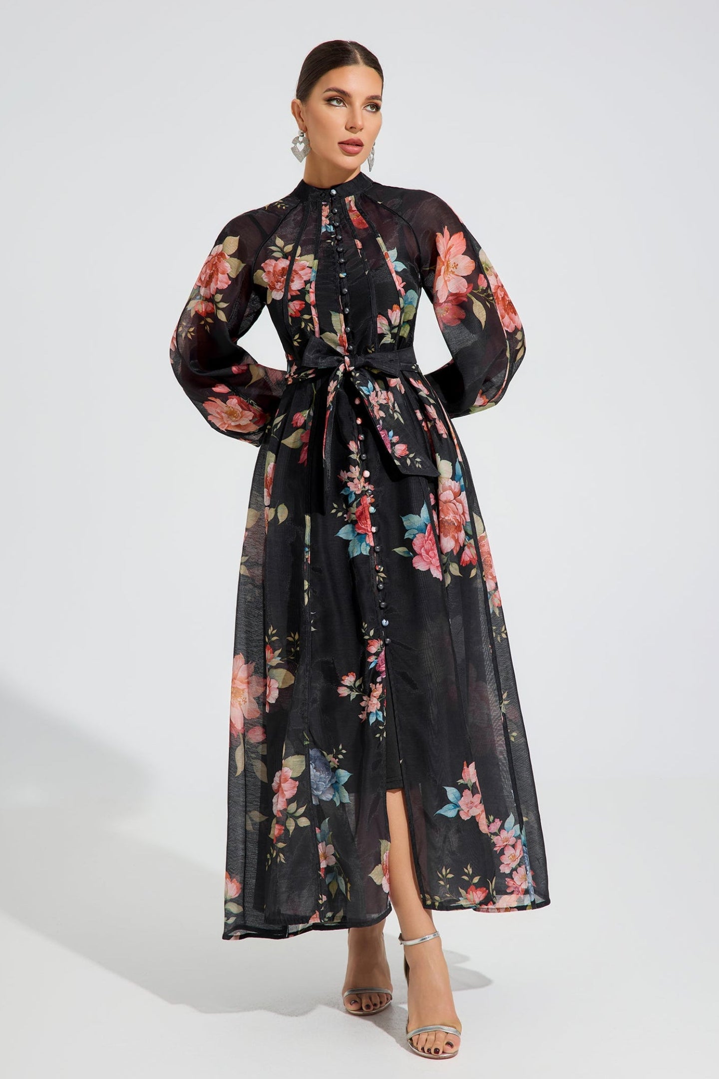 Saffron Midnight Bloom Maxi Dress