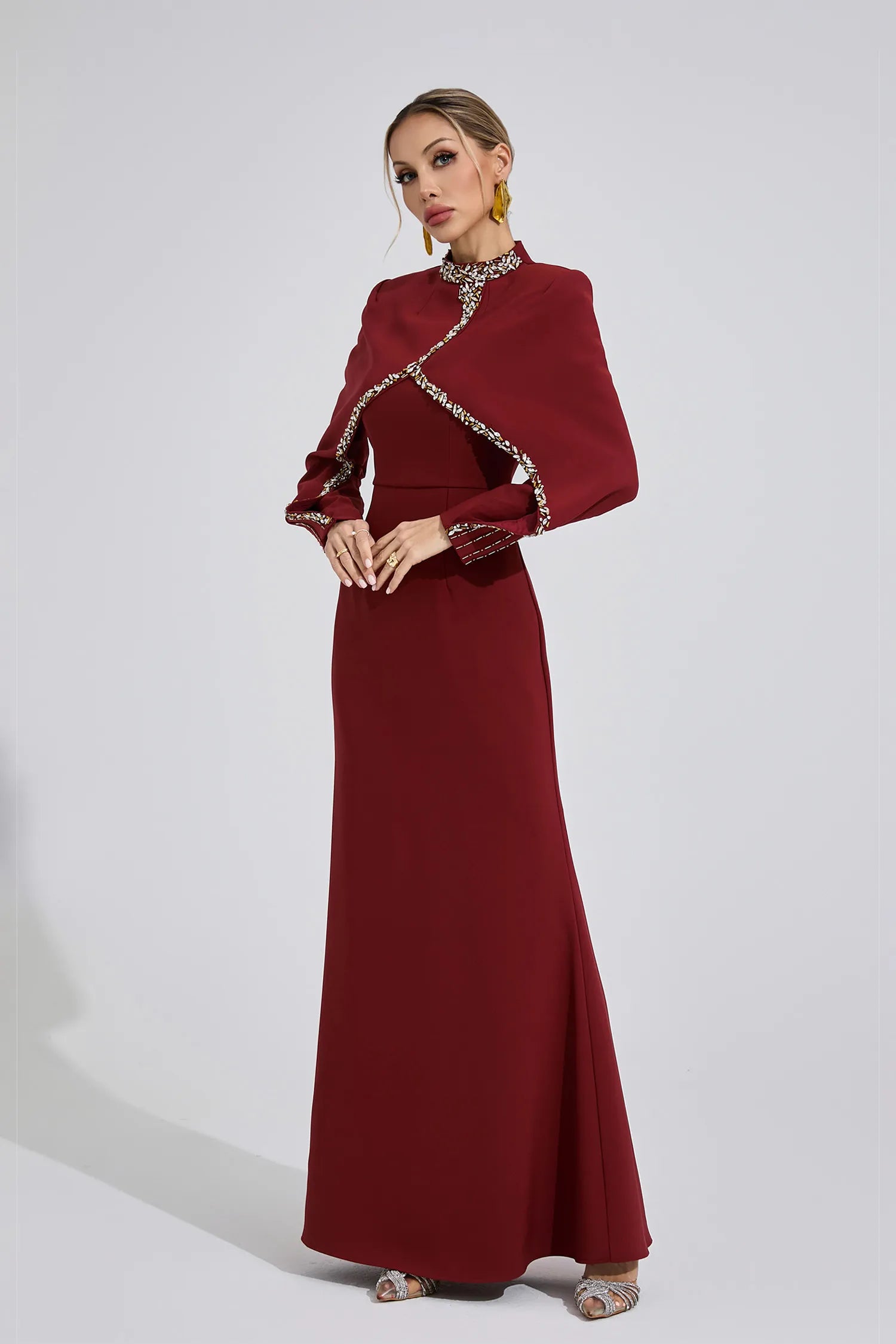 Amaris Red Chain Maxi Dress