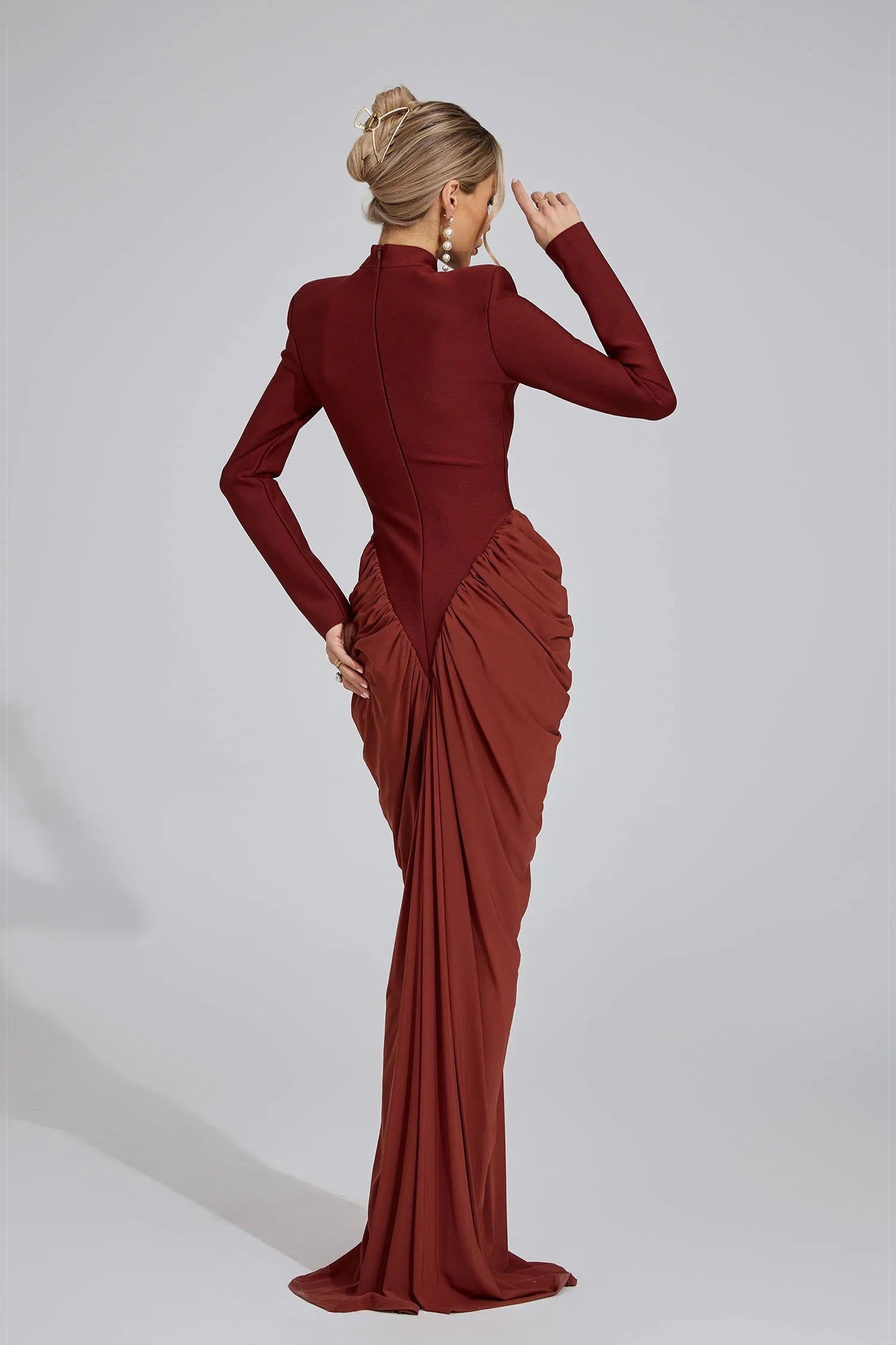 Zorina Sienna Ruching Maxi Dress