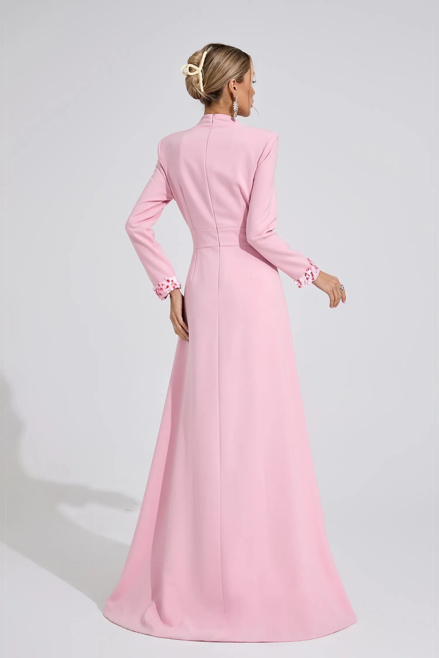 Zivra Light Pink Mermaid Maxi Dress