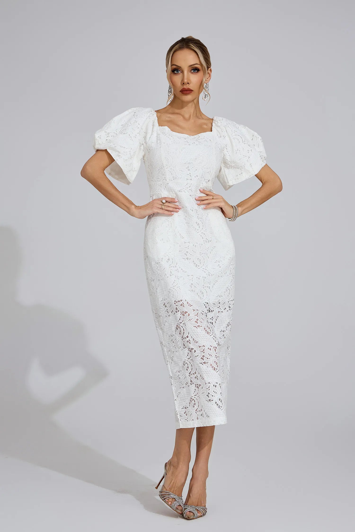 Désirée White One-Shoulder Maxi Dress