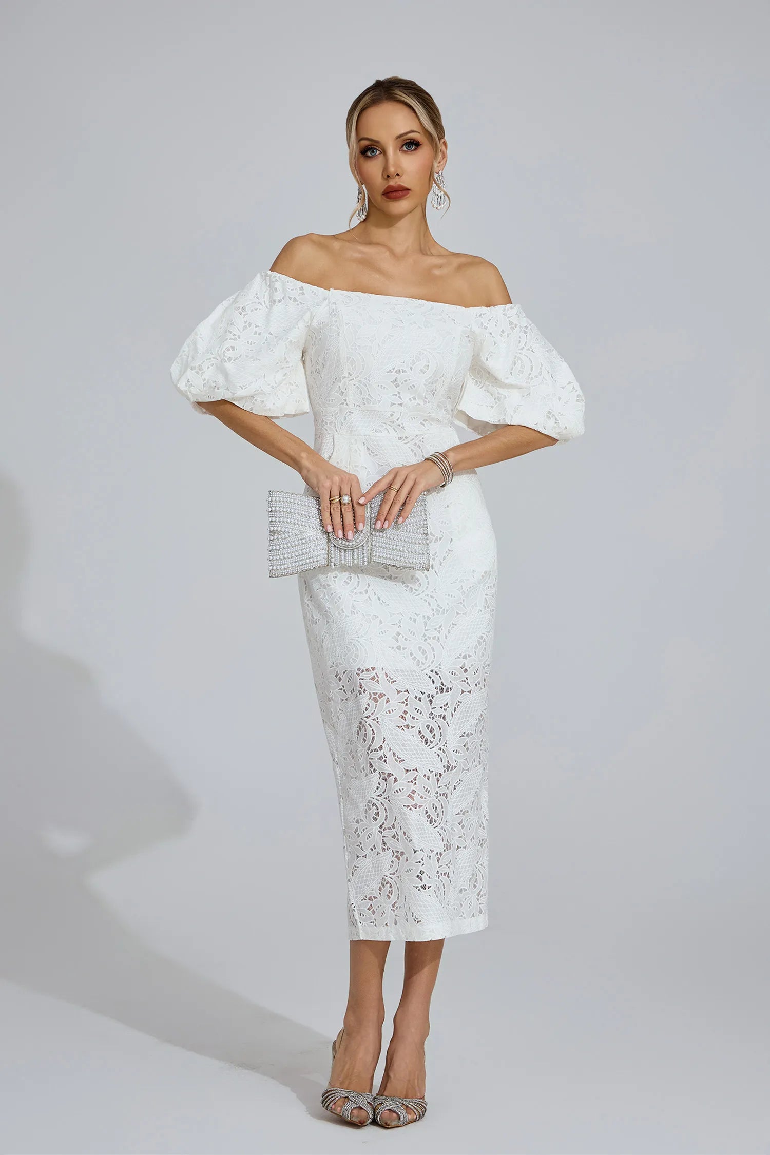 Désirée White One-Shoulder Maxi Dress