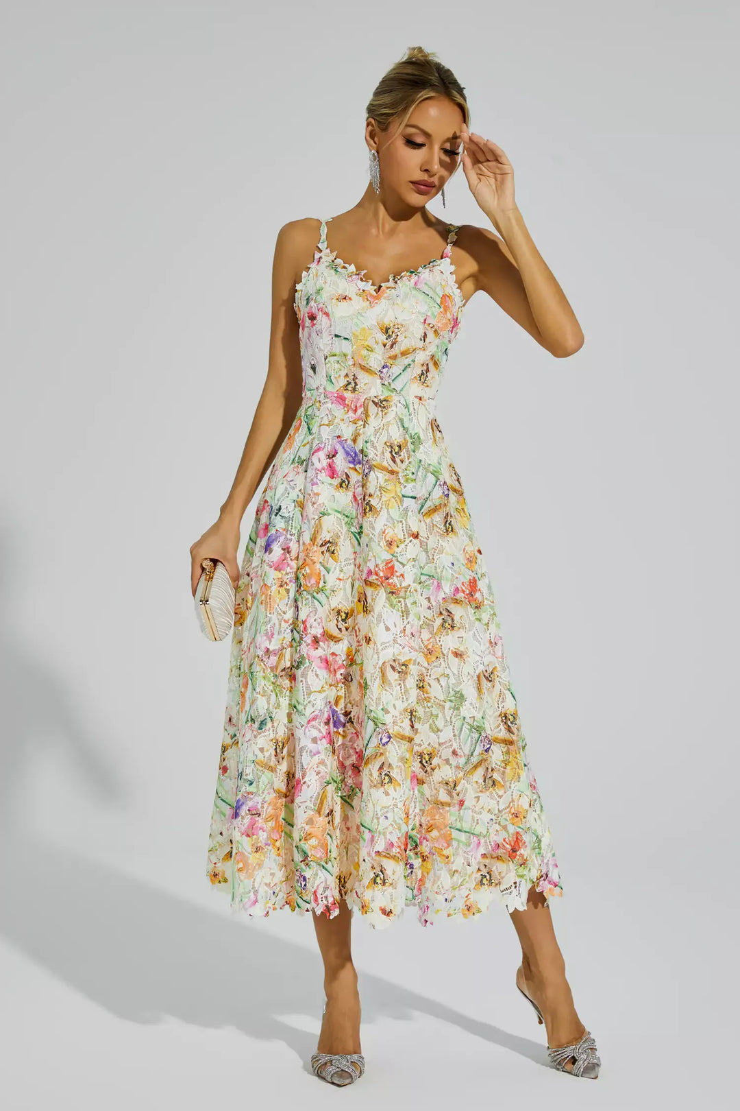 Boswell Floral Embroider Maxi Dress