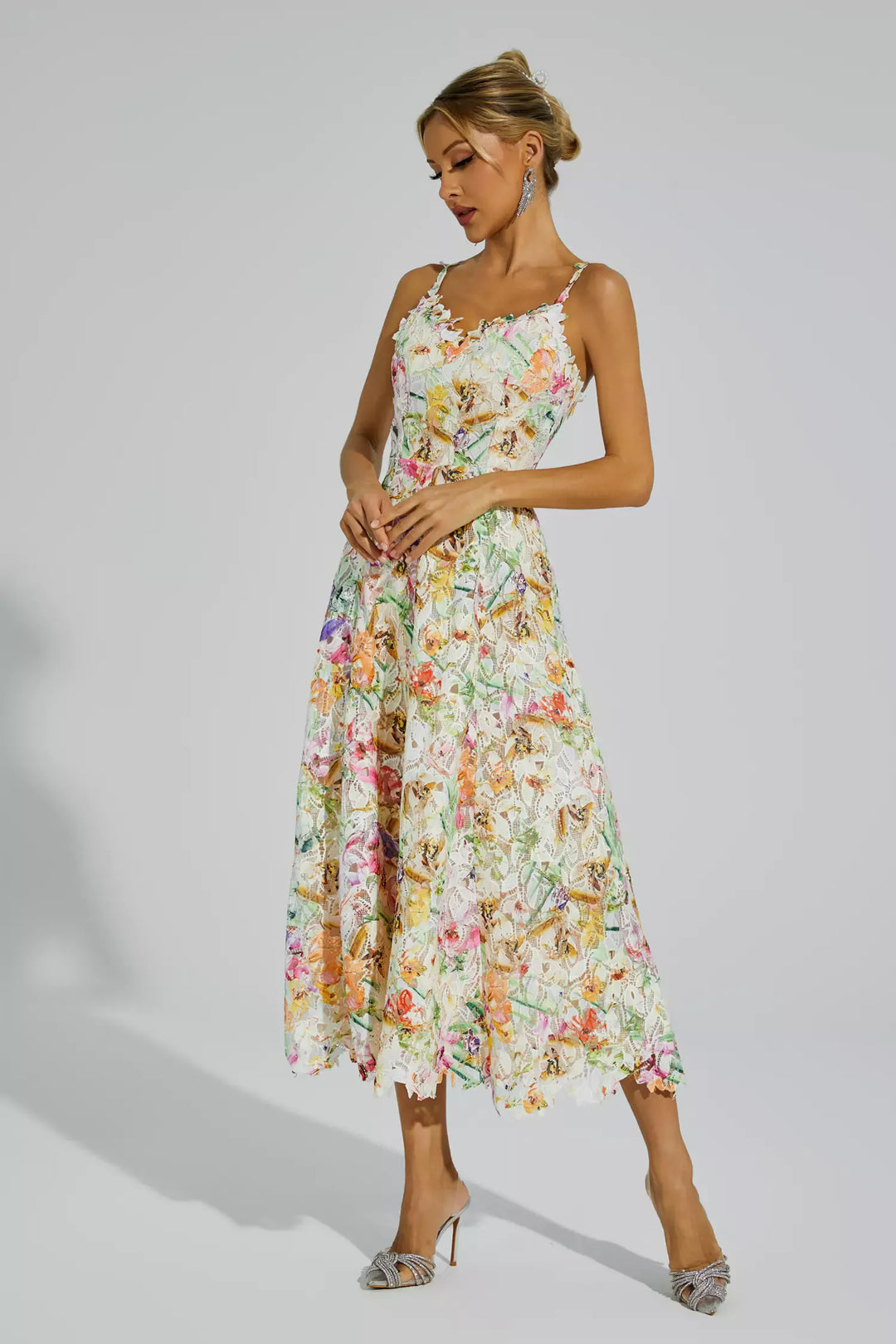 Boswell Floral Embroider Maxi Dress