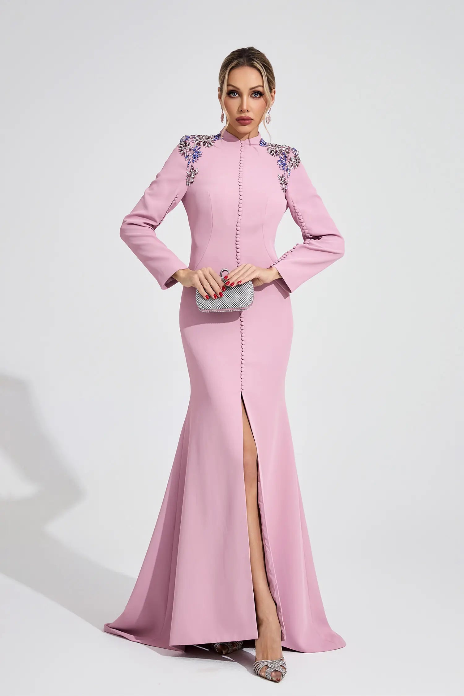Genevieve Pink Diamond Maxi Dress