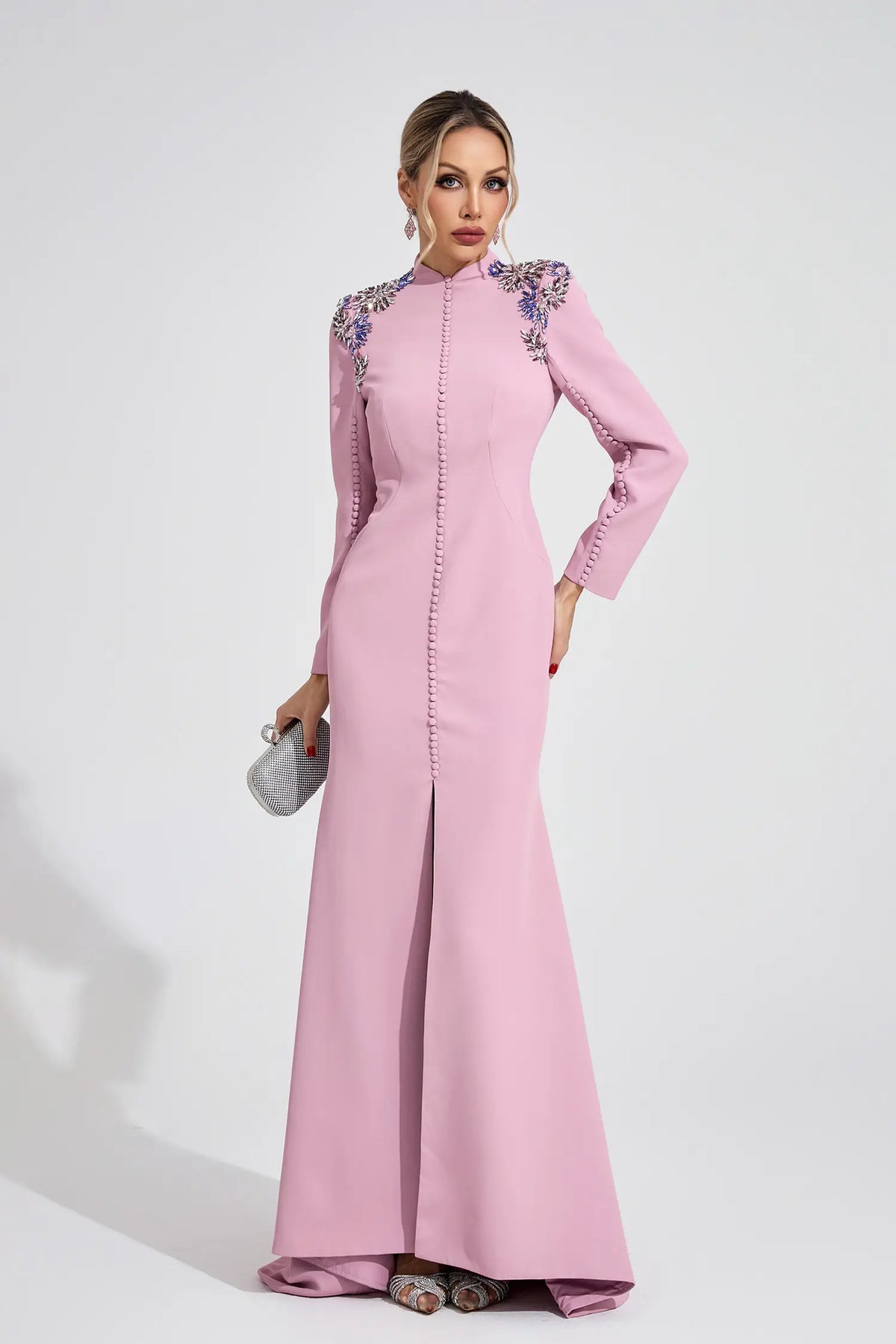 Genevieve Pink Diamond Maxi Dress