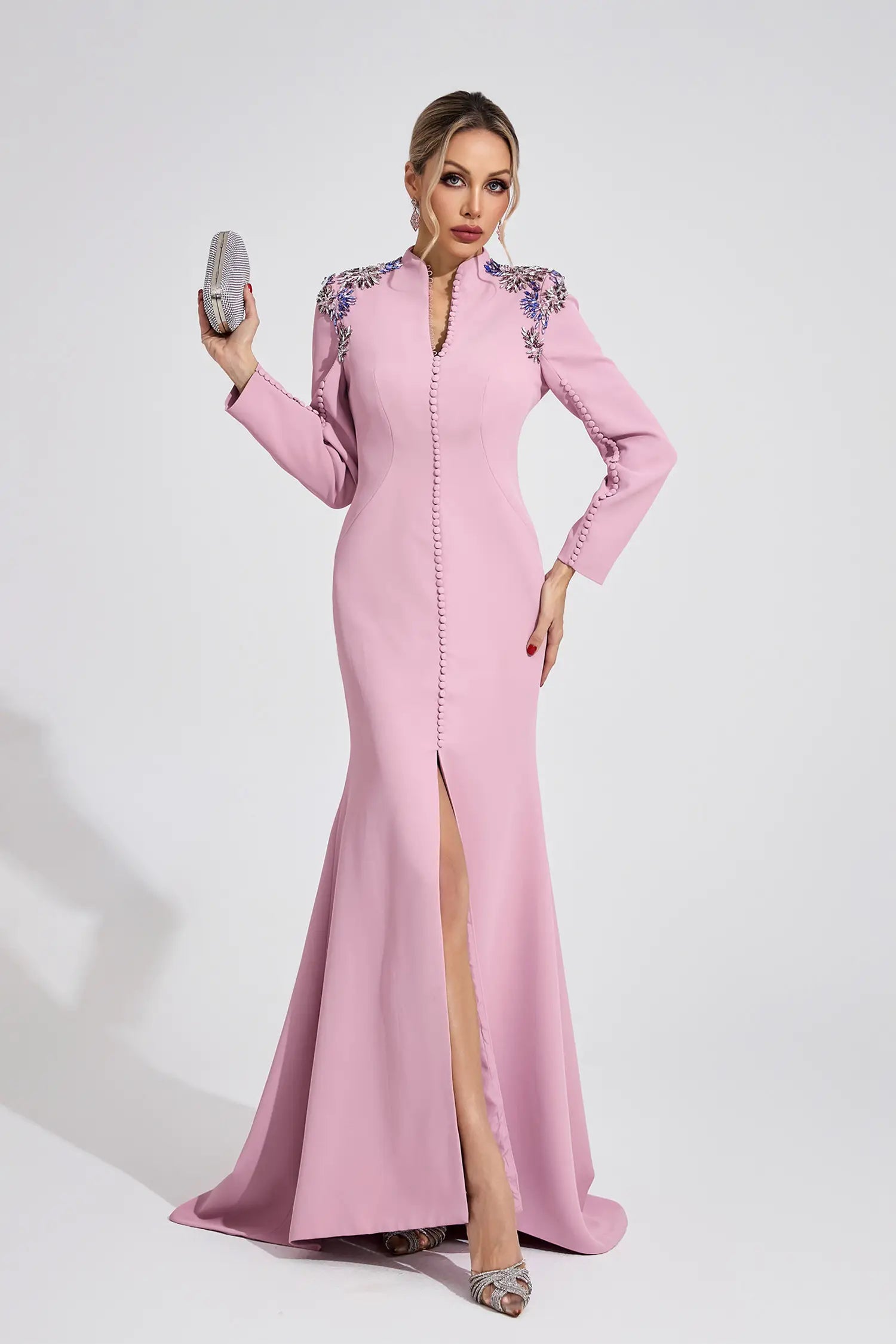 Genevieve Pink Diamond Maxi Dress