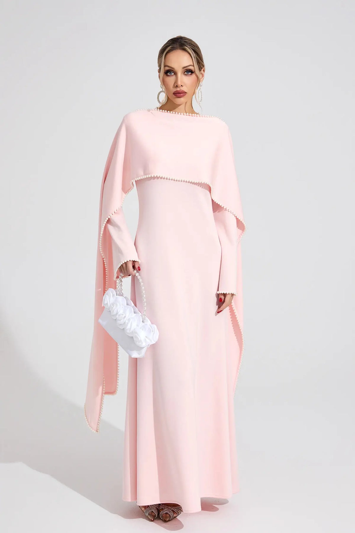 Kate Pink Pearl Maxi Dress
