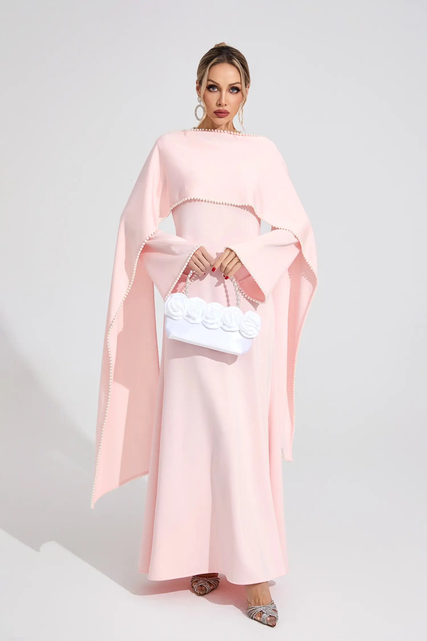 Kate Pink Pearl Maxi Dress