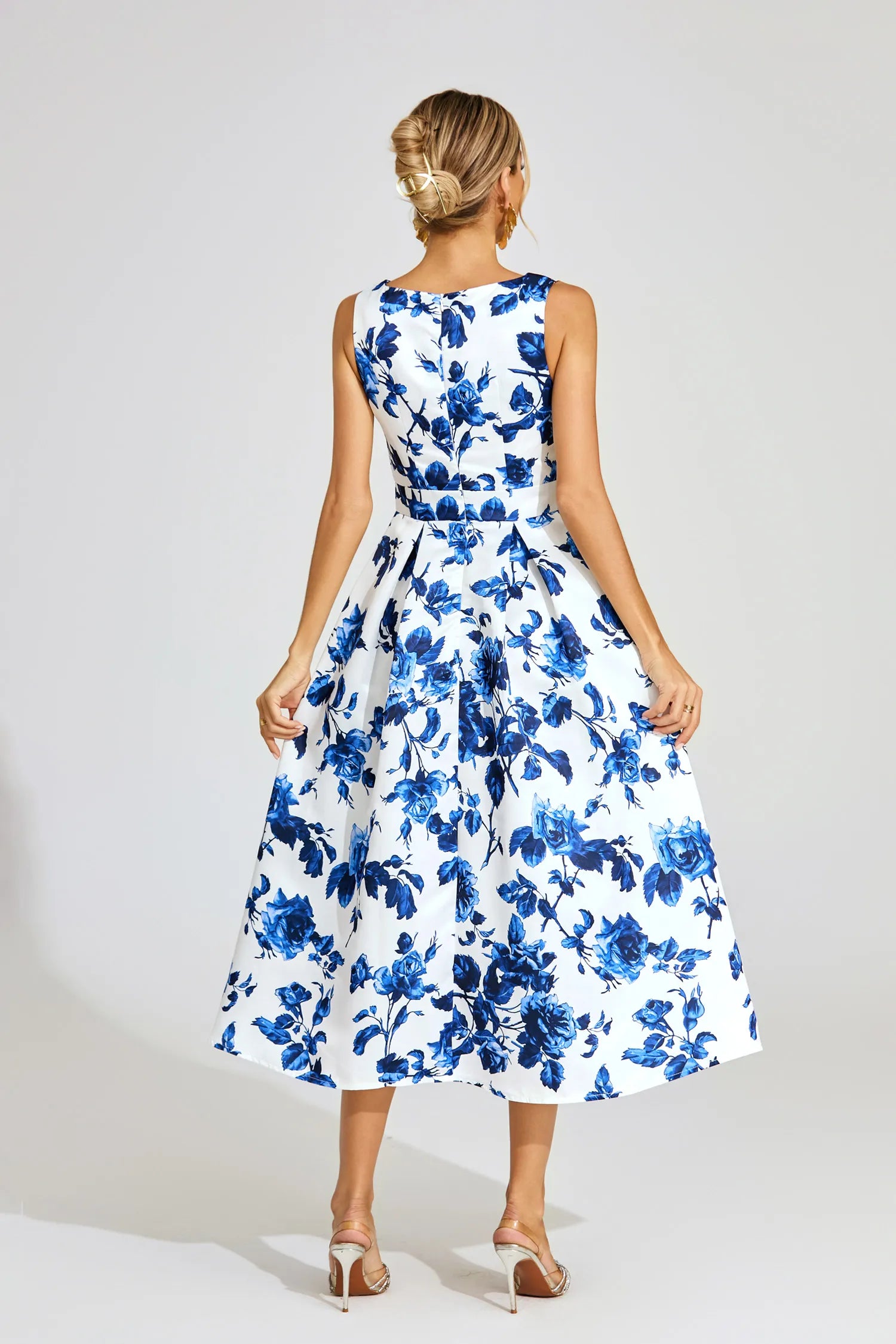 Brooklyn Blue Floral Midi Dress