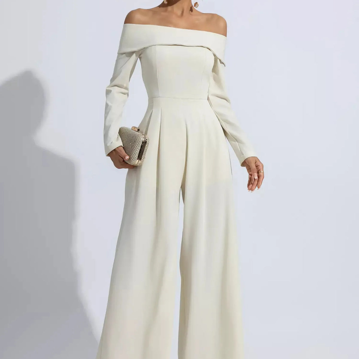Cassidy Off Shoulder Drape Jumpsuit