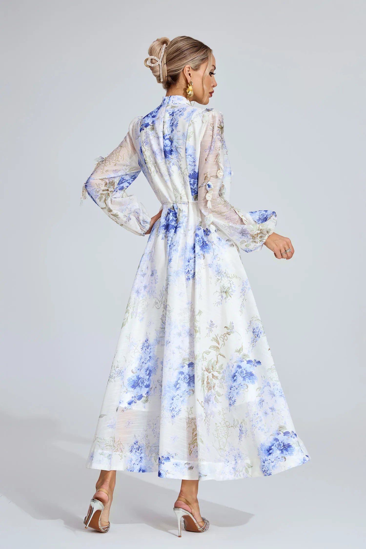 Natalia Floral Organza Maxi Dress
