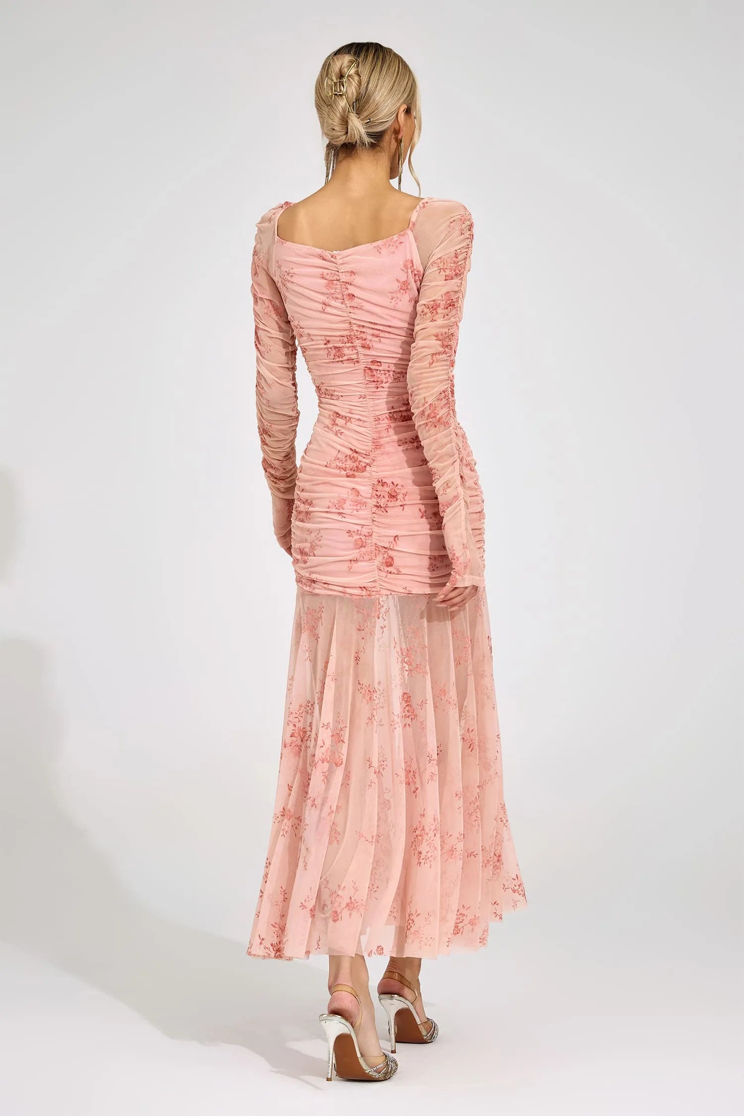Lilouette Pink Printed Maxi Dress