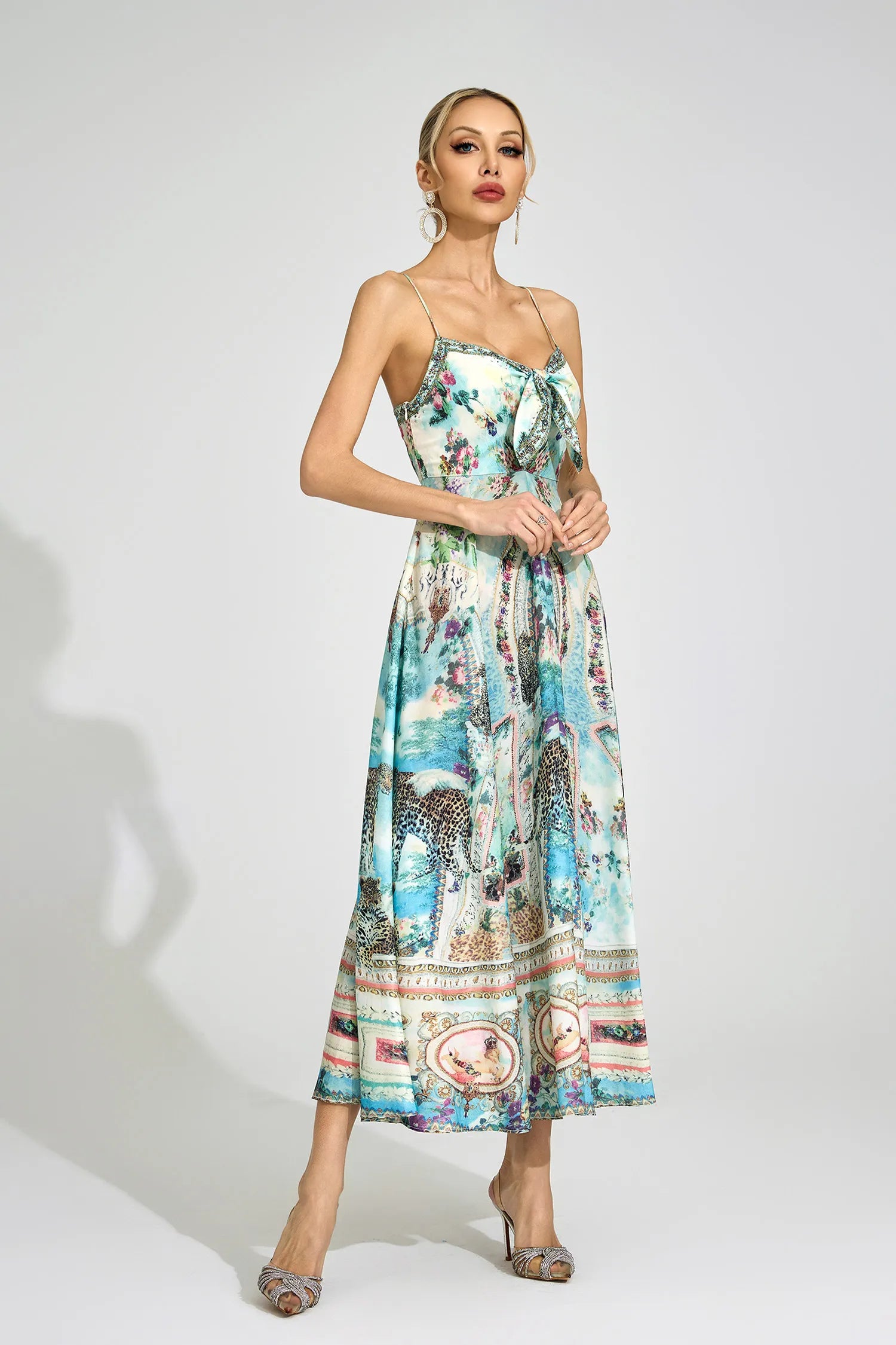 Sinclair Green Print Maxi Dress