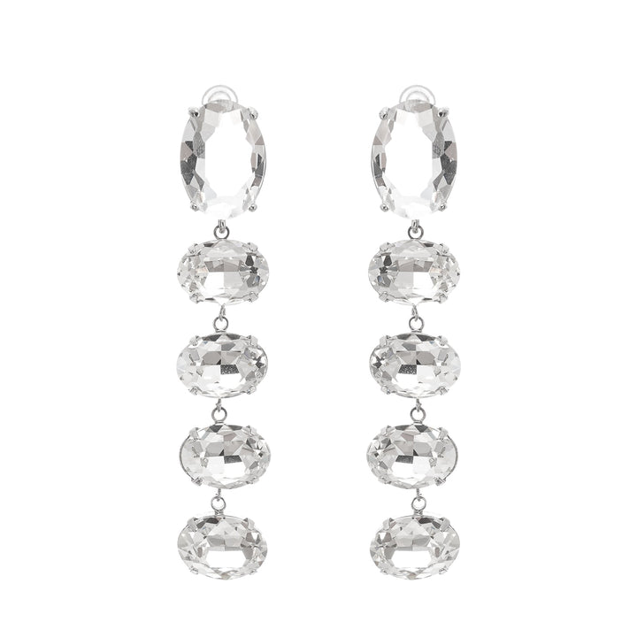 Felicia crystal-embellished dangle earrings