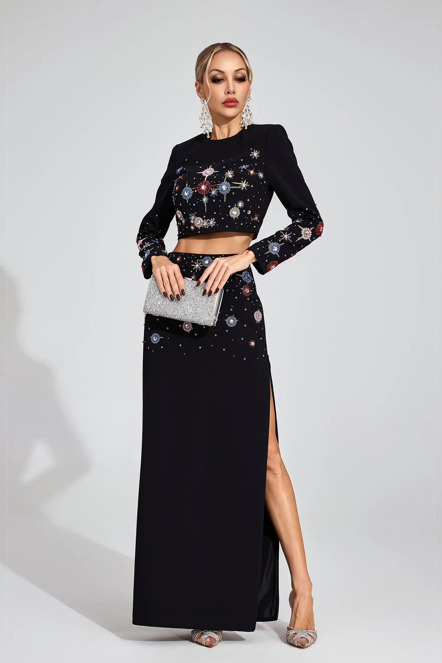 Maris Black Diamond Embellished Set