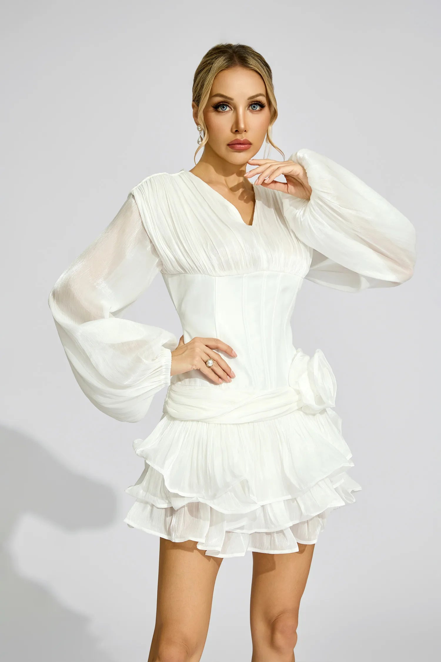 Christy White Corset Mini Dress