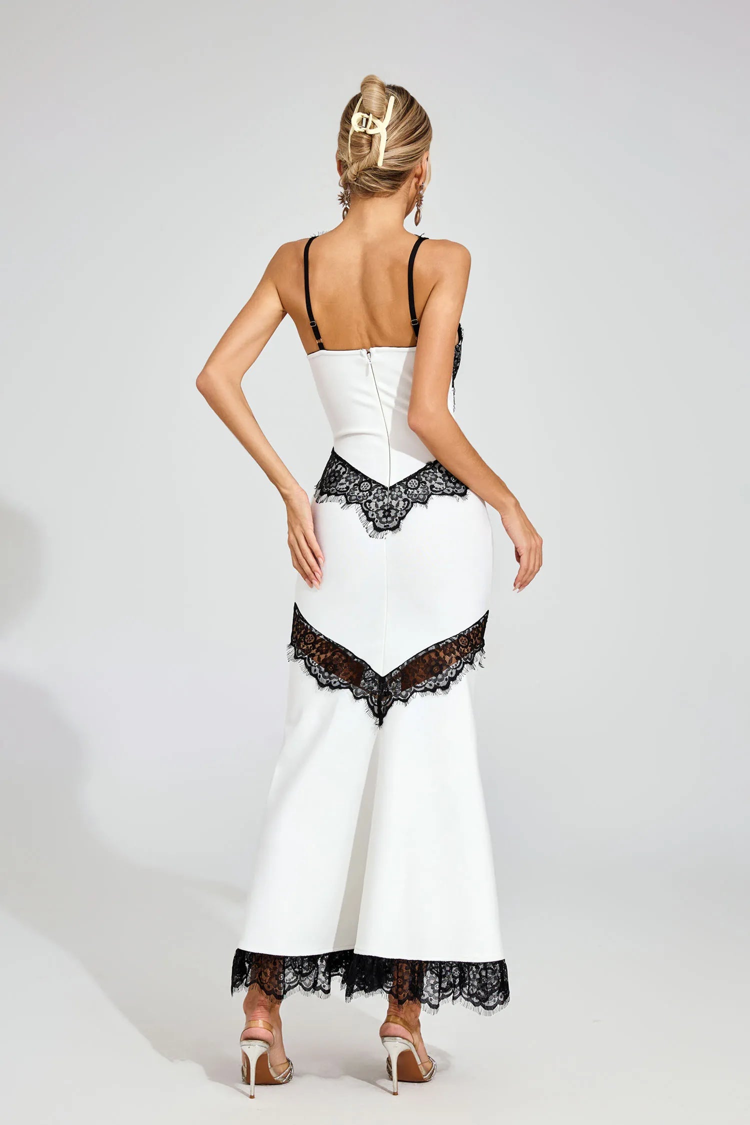 Melanie White Lace Maxi Dress