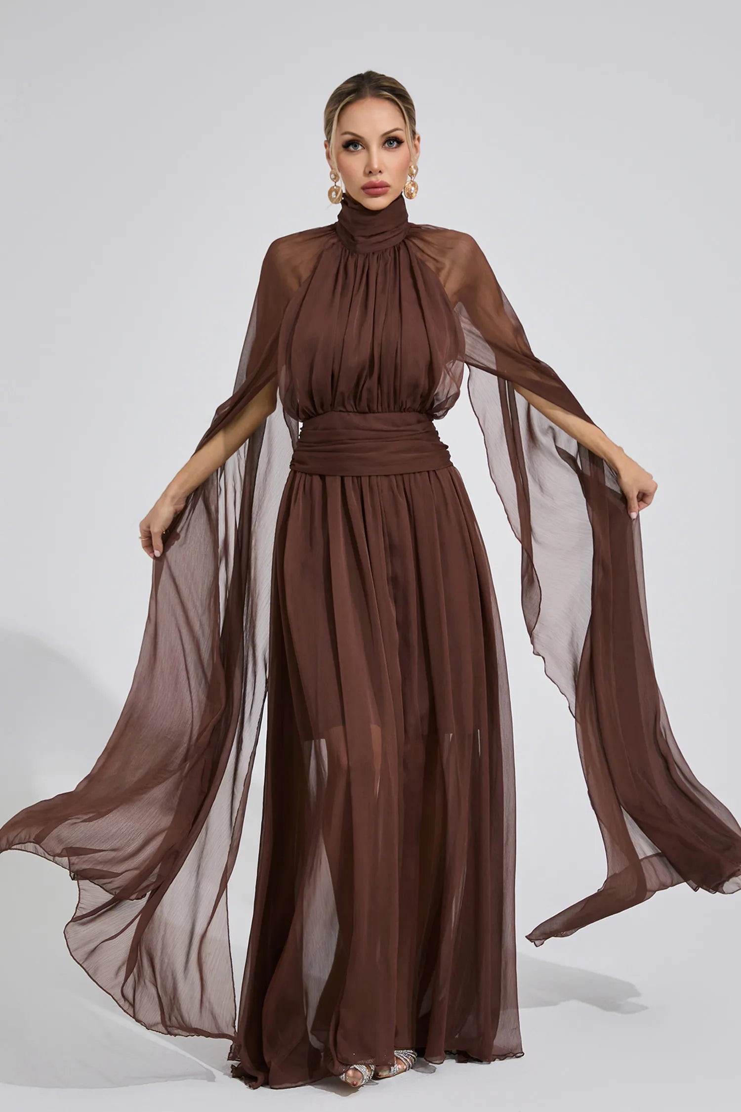 Maresa Brown Royal Maxi Dress