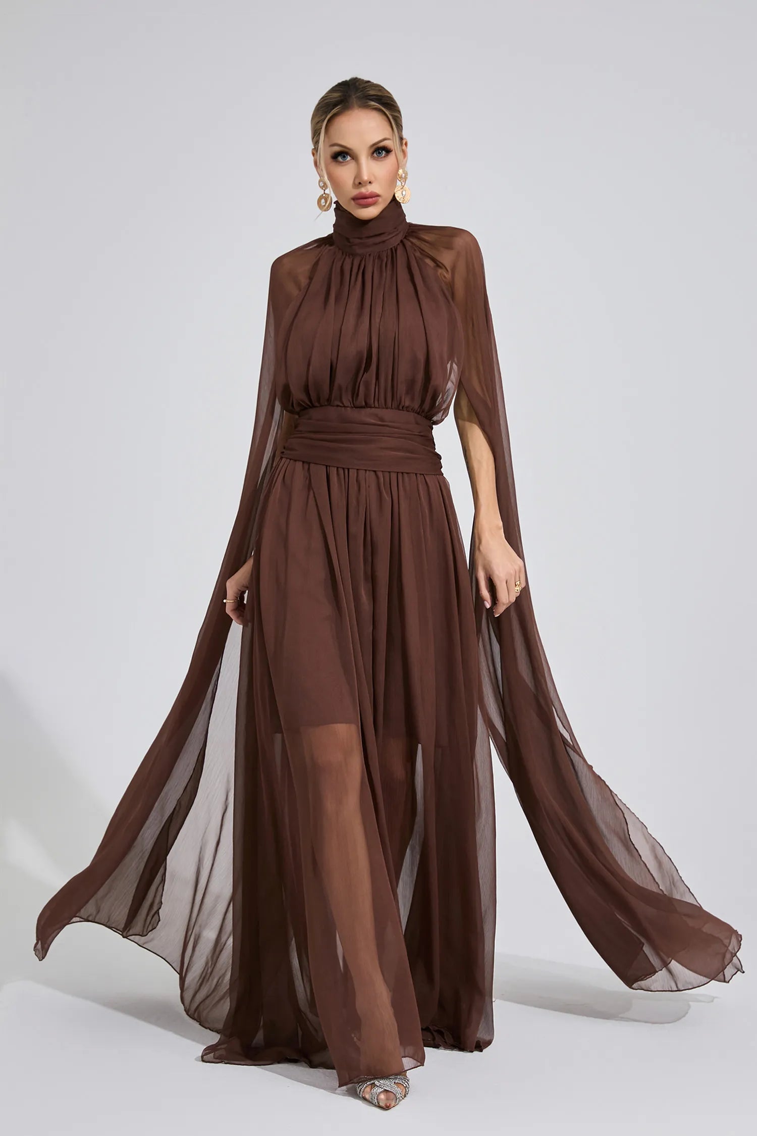 Maresa Brown Royal Maxi Dress