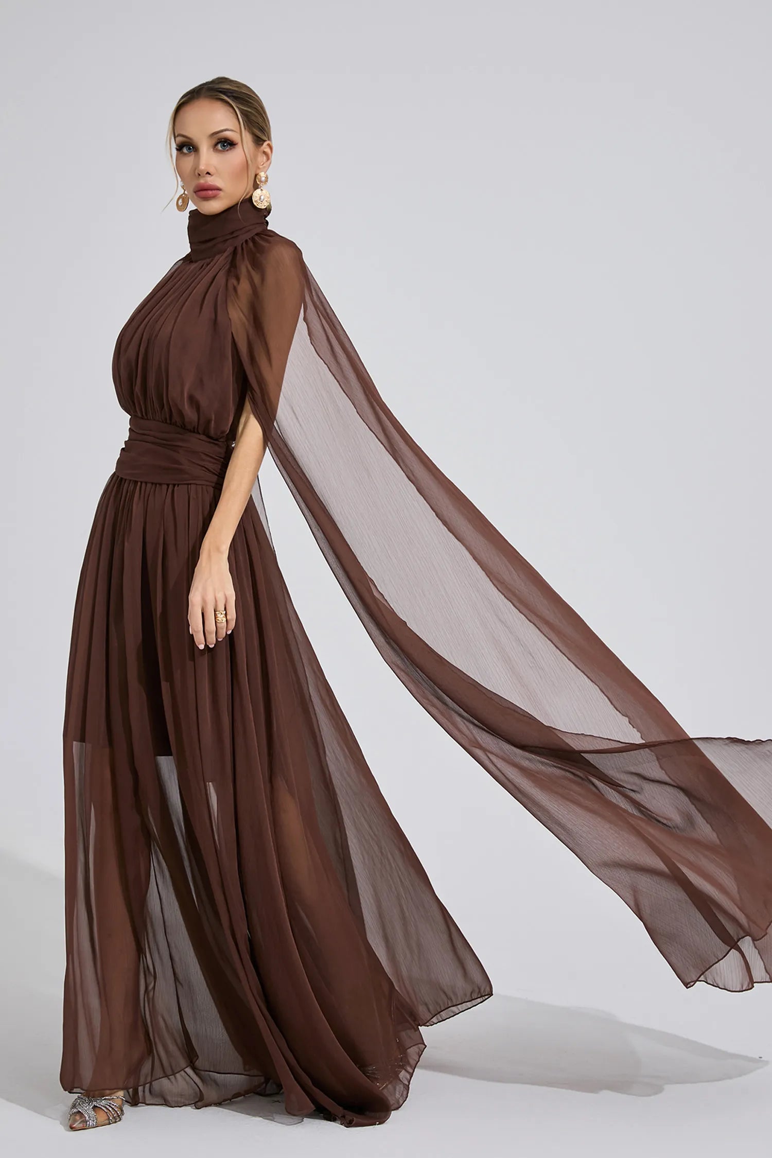 Maresa Brown Royal Maxi Dress