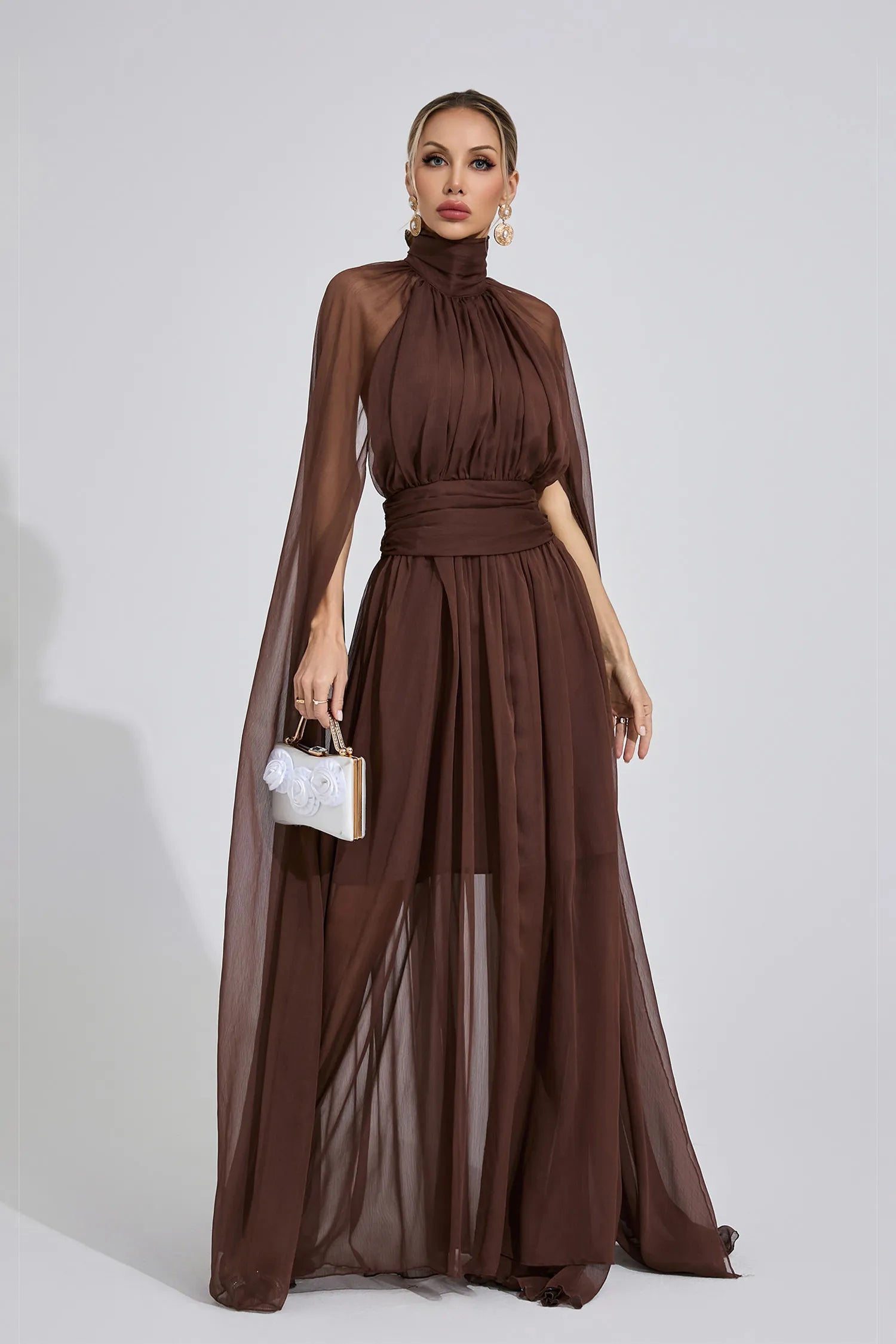 Maresa Brown Royal Maxi Dress