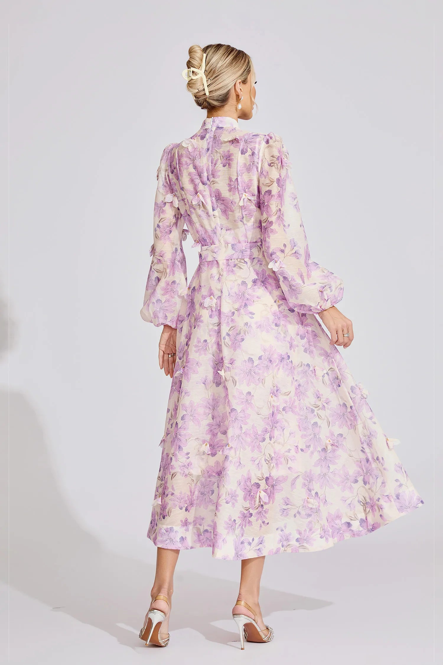 Elarith Purple Floral Maxi Dress