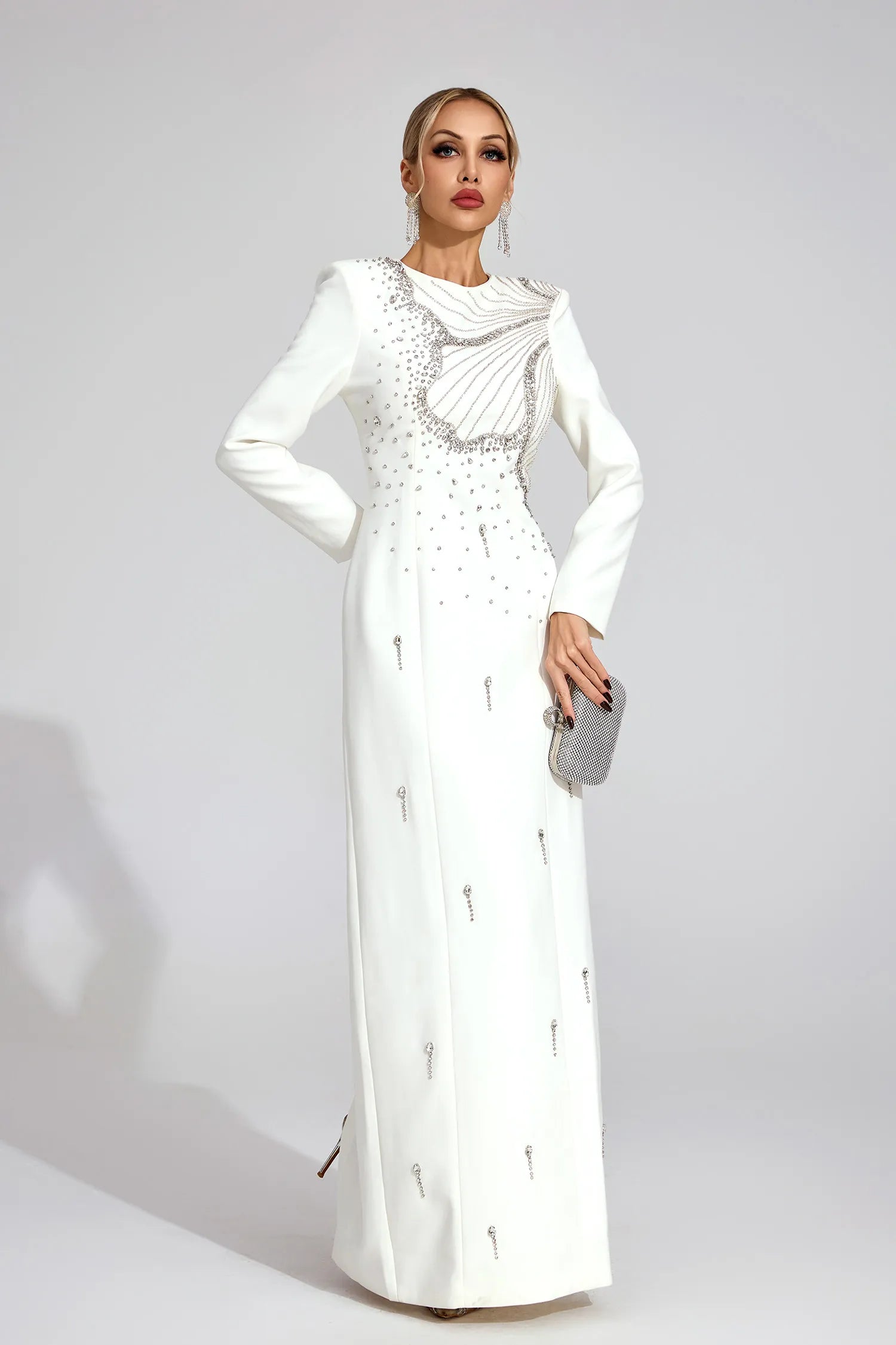 Maribel White Classic Maxi Dress