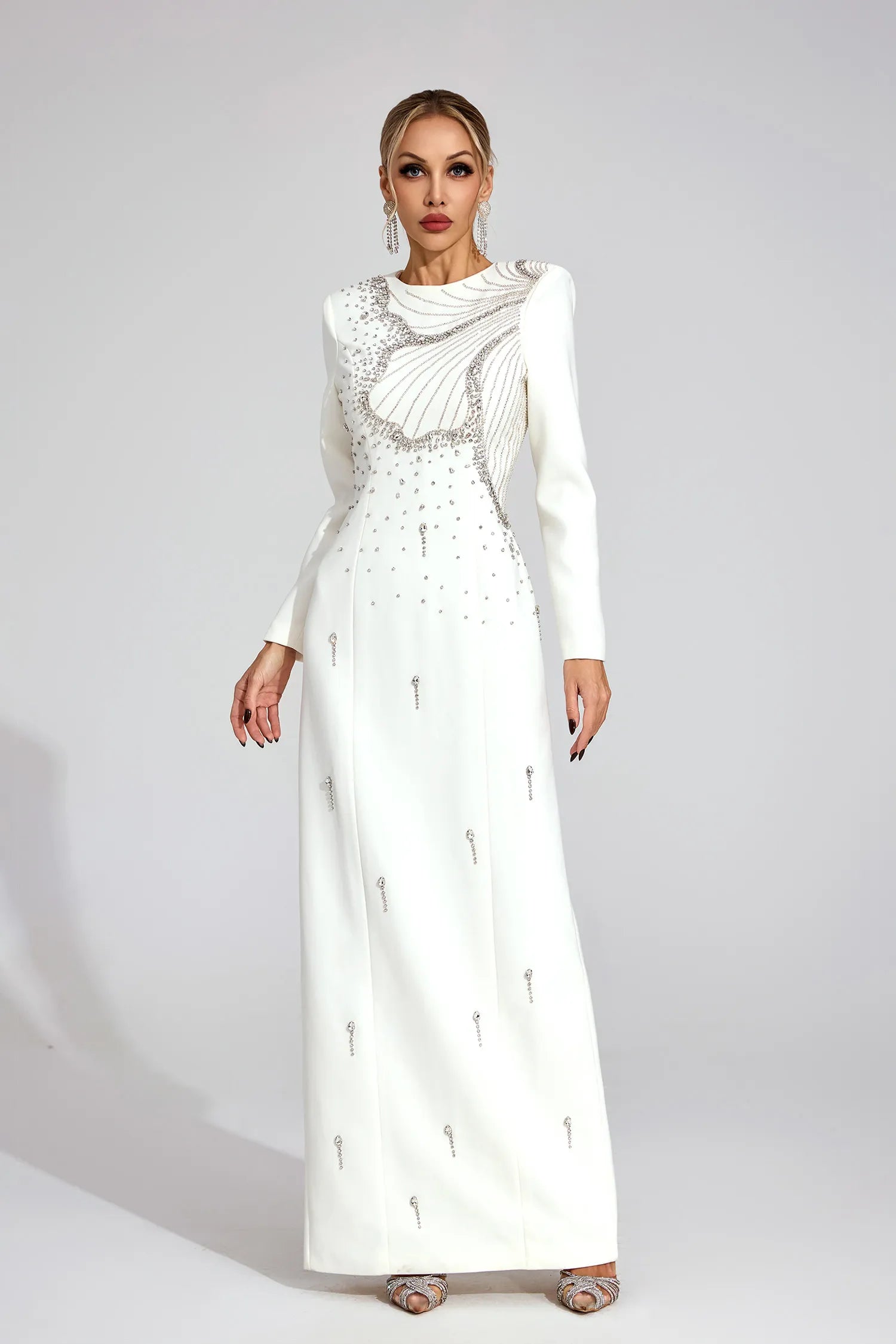 Maribel White Classic Maxi Dress