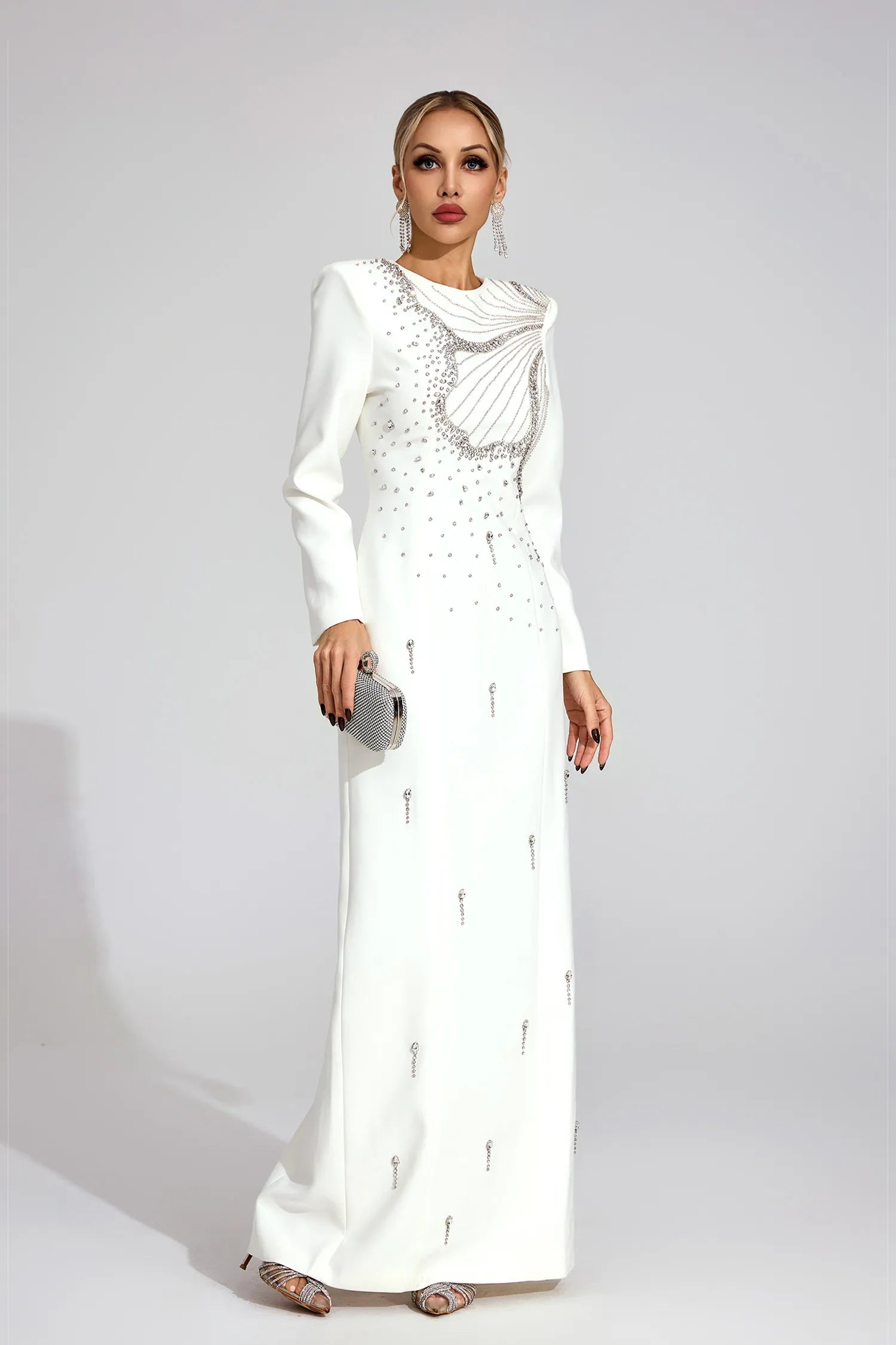 Maribel White Classic Maxi Dress
