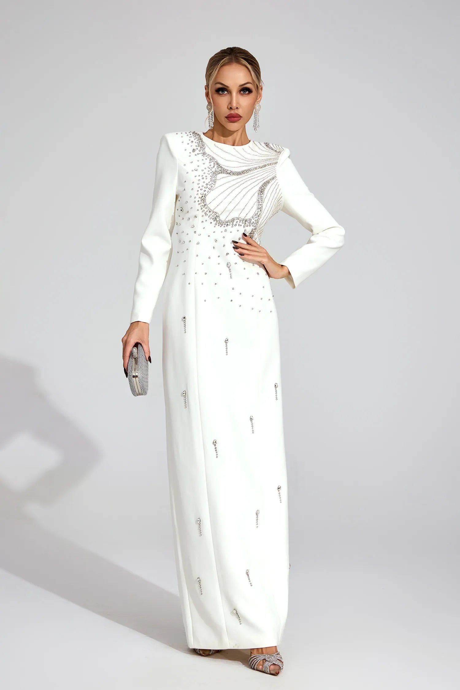 Maribel White Classic Maxi Dress