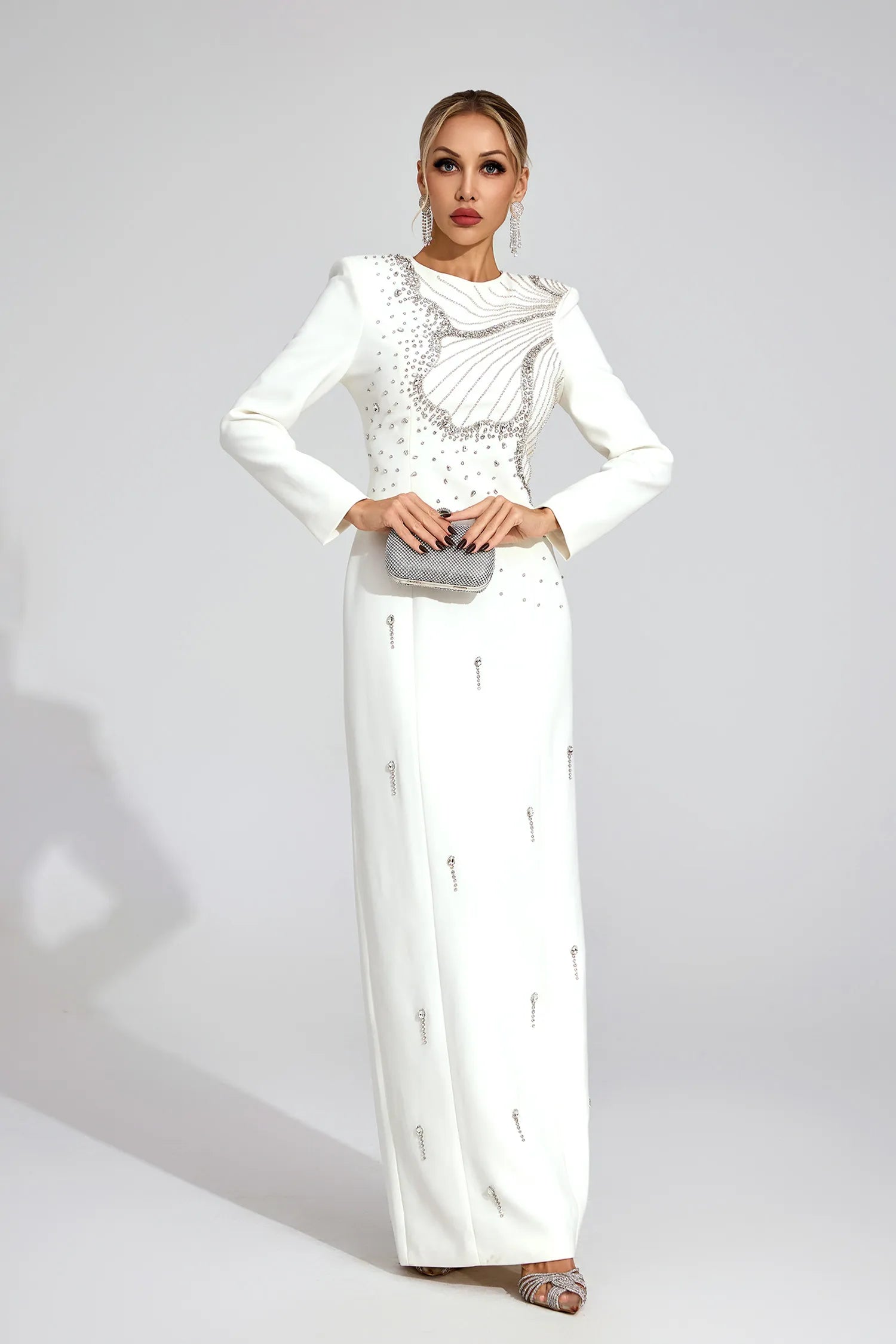 Maribel White Classic Maxi Dress