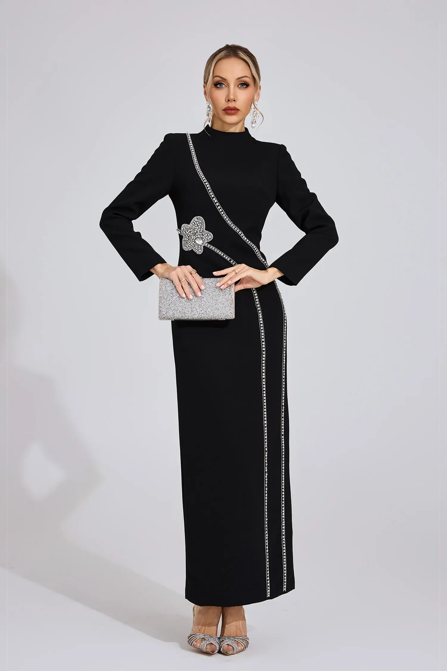 Noctira Black Diamond Maxi Dress