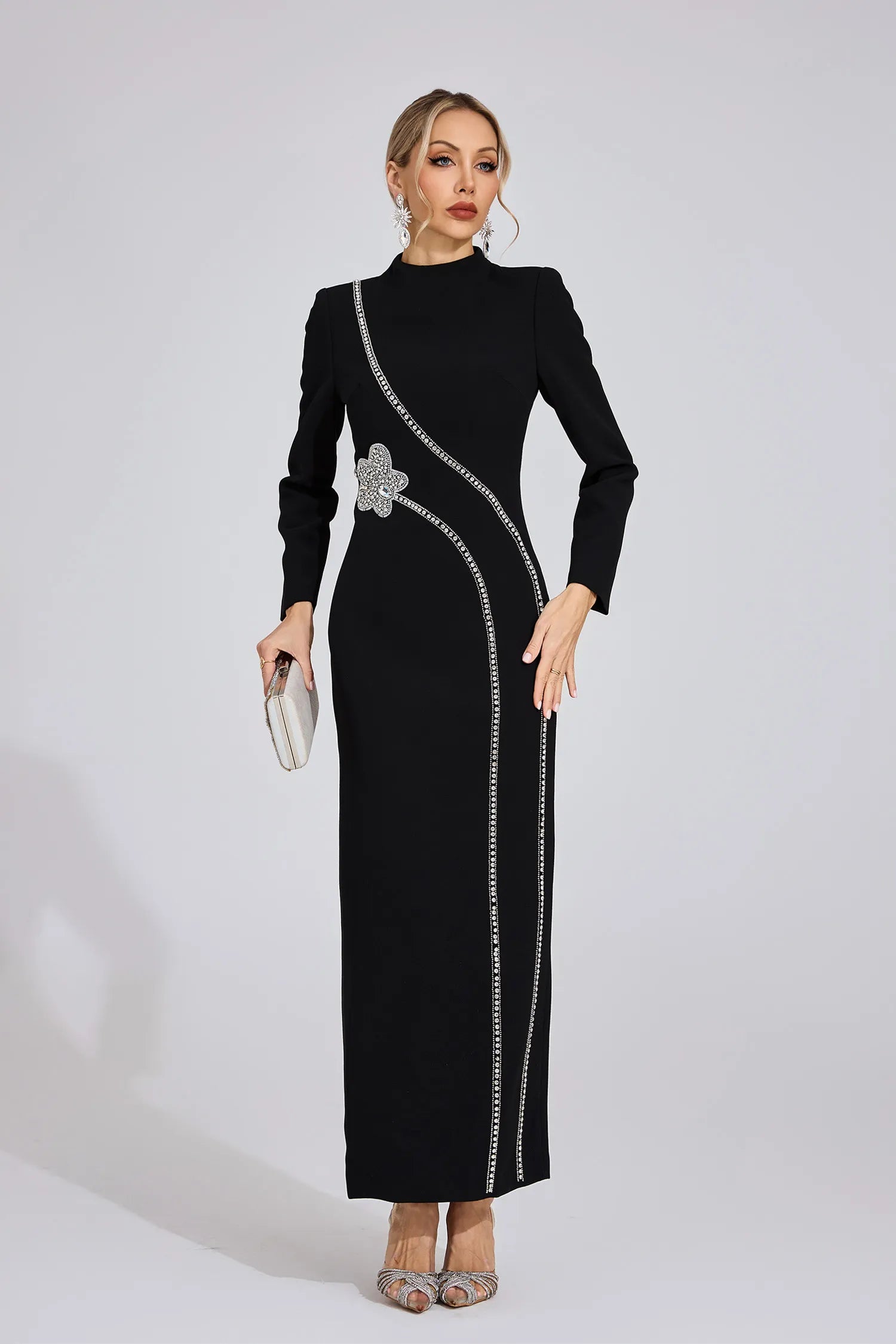 Noctira Black Diamond Maxi Dress