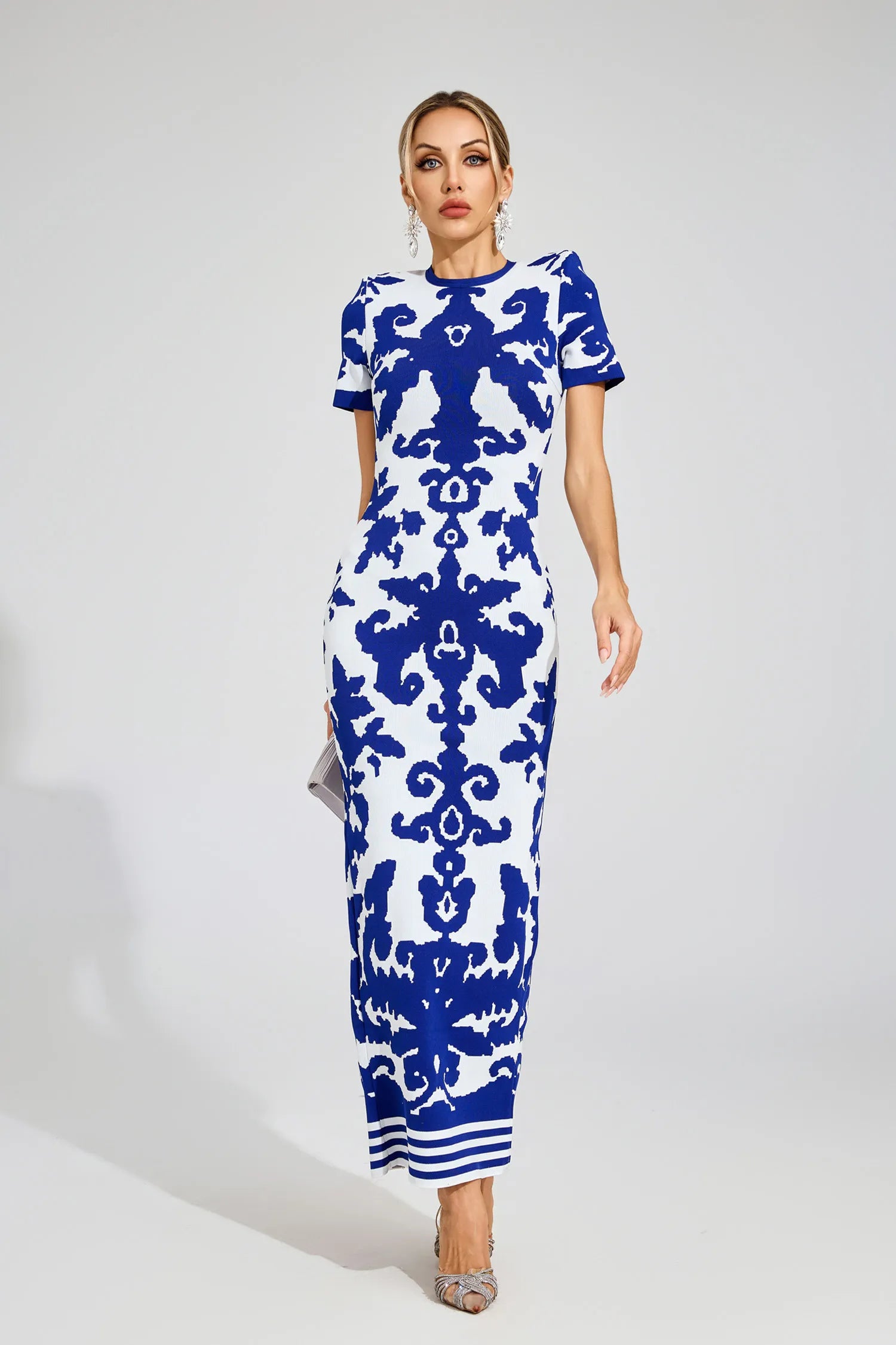 Marilyn Blue Bandage Maxi Dress