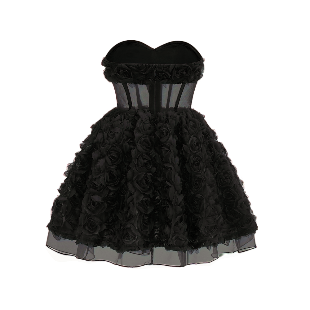 Rachel Black Bloom Corset Mini Dress