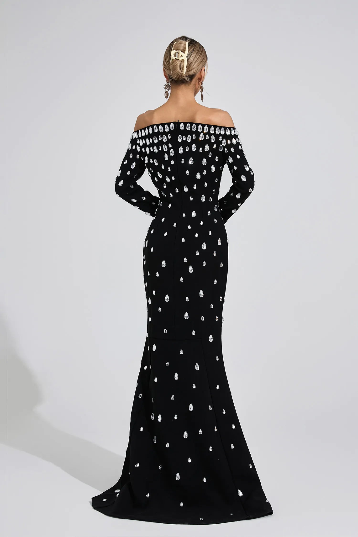 Nysera Black Diamond Maxi Dress