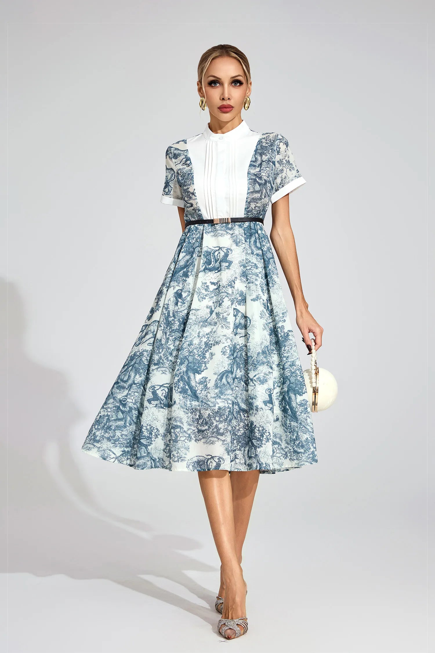 Wisteria White Printed Maxi Dress