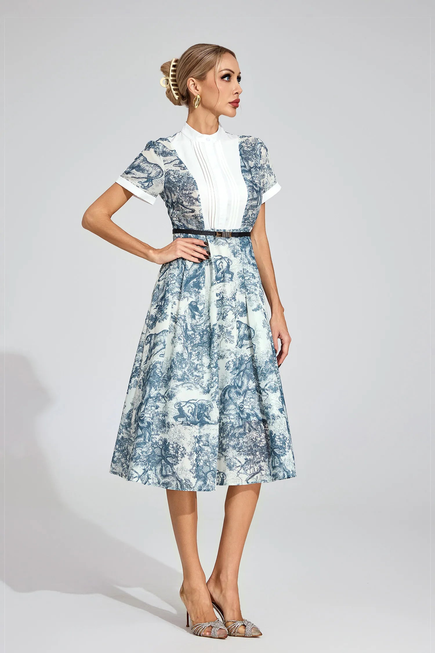 Wisteria White Printed Maxi Dress