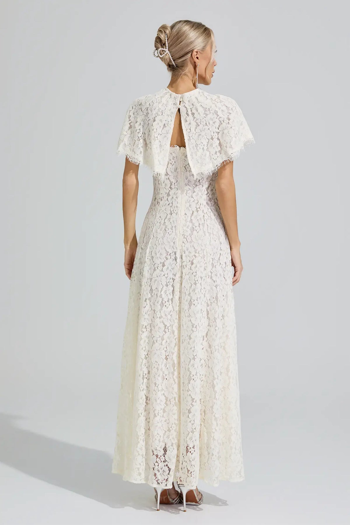 Catalina Apricot Lace Maxi Dress