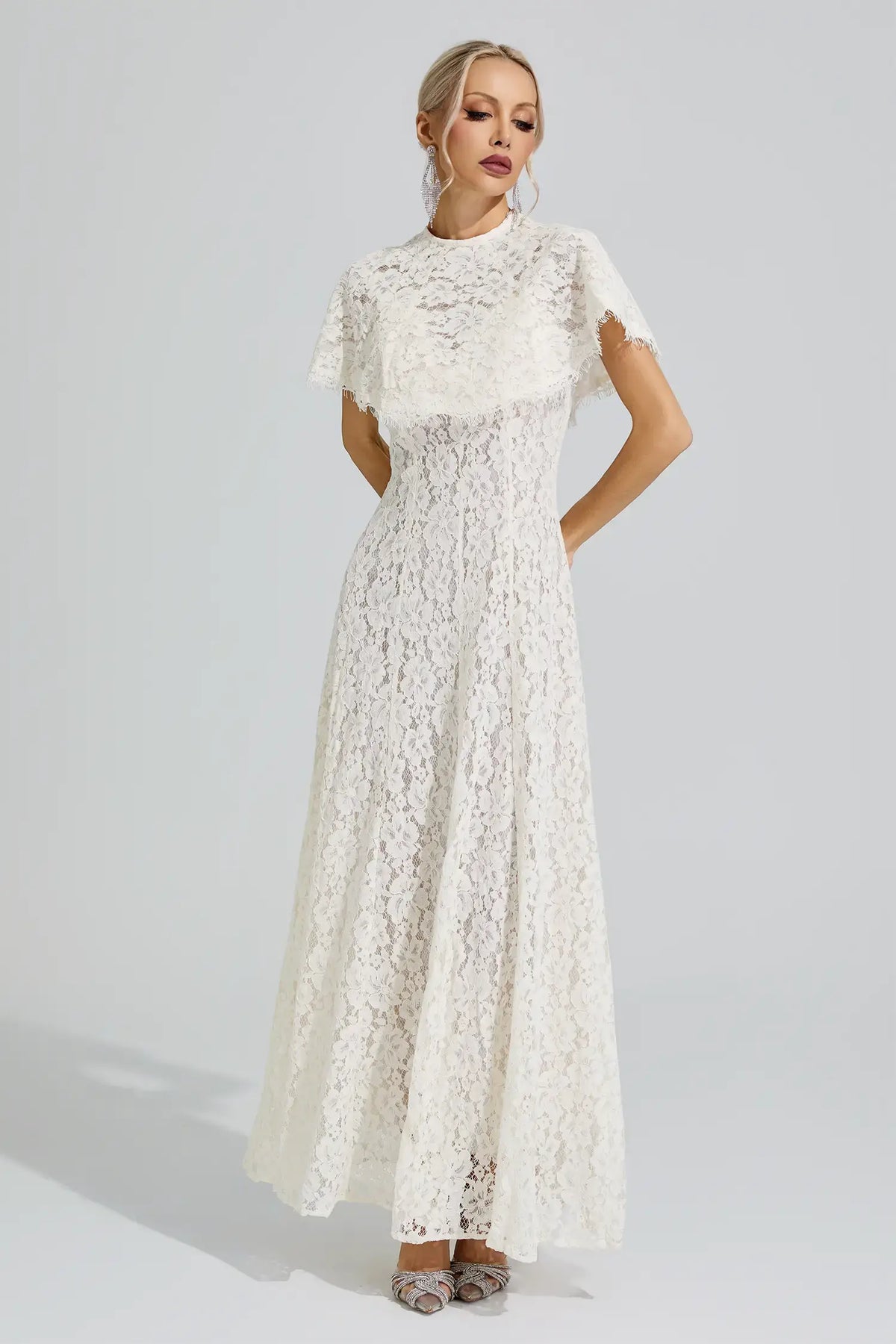 Catalina Apricot Lace Maxi Dress