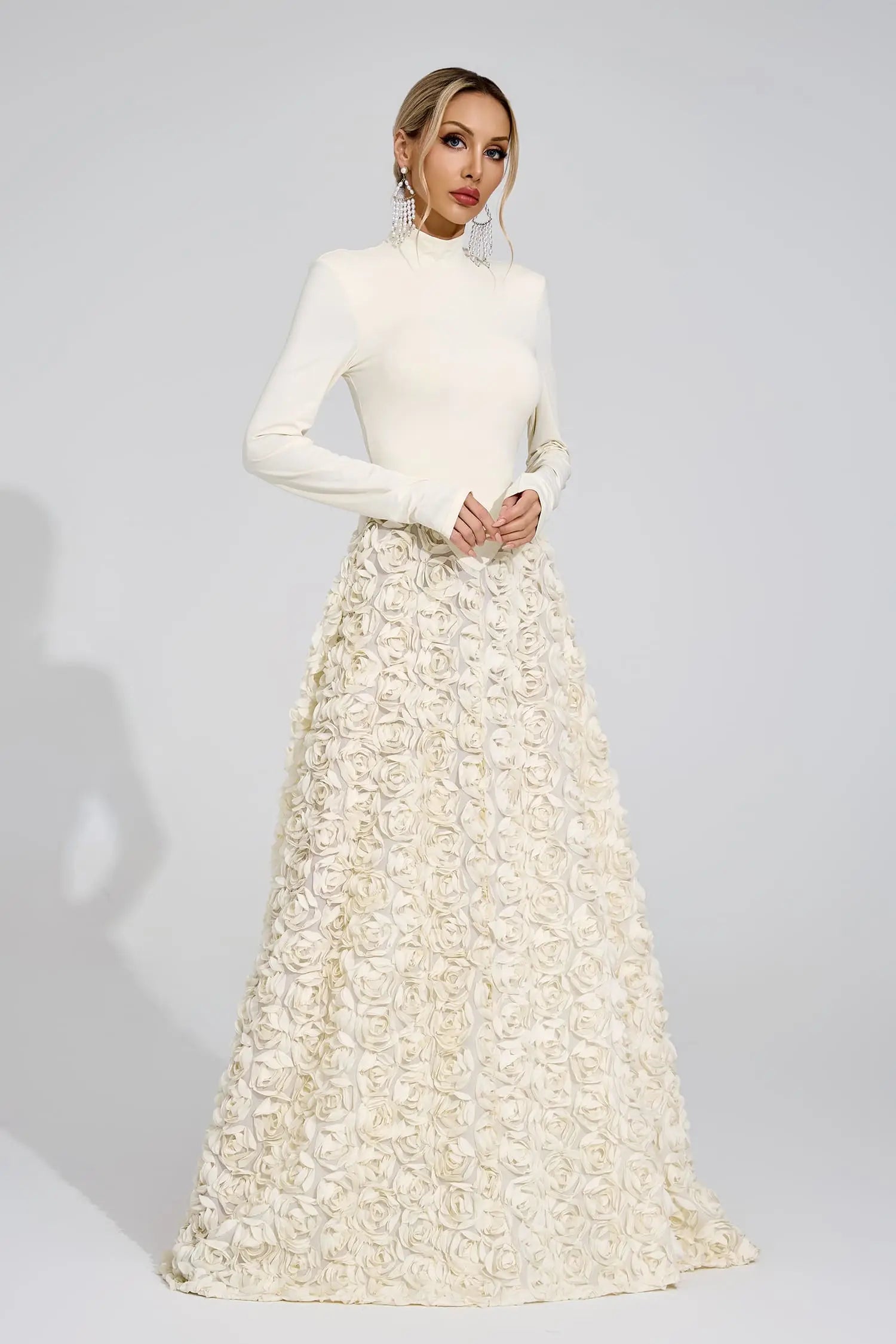 Stevie White Floral Maxi Dress
