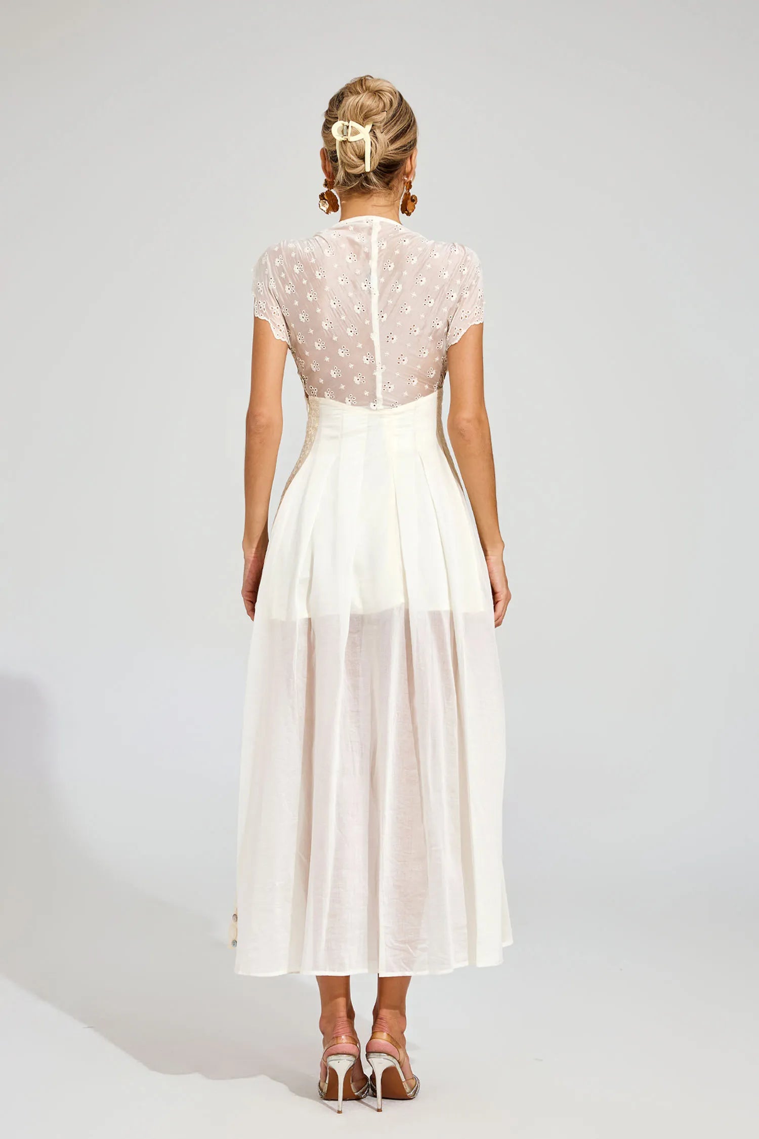 Dorothy Apricot Lace Maxi Dress