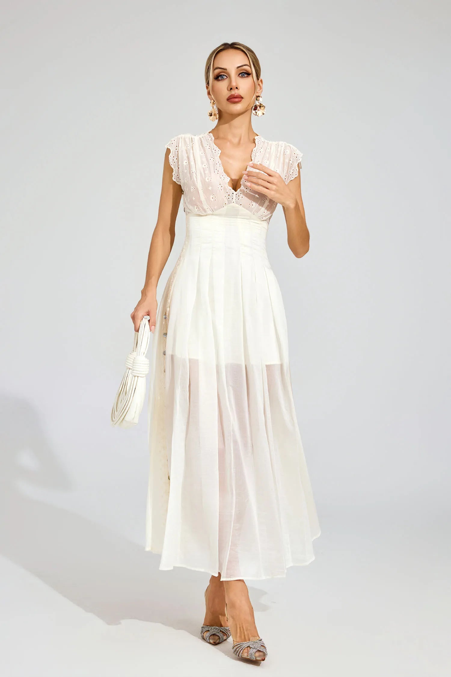 Dorothy Apricot Lace Maxi Dress