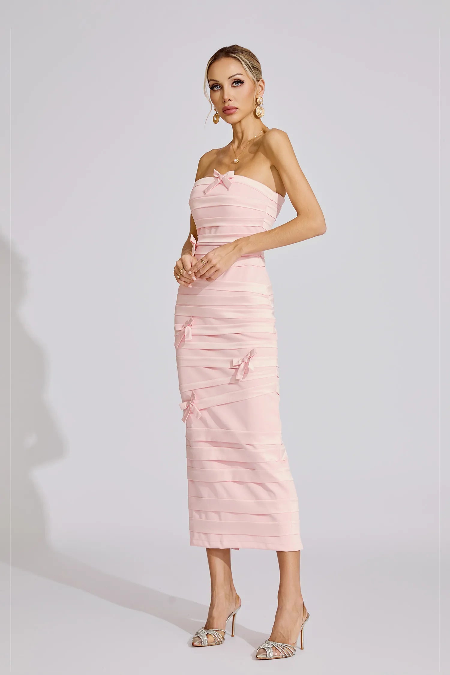 Zella Pink Bow Maxi Dress