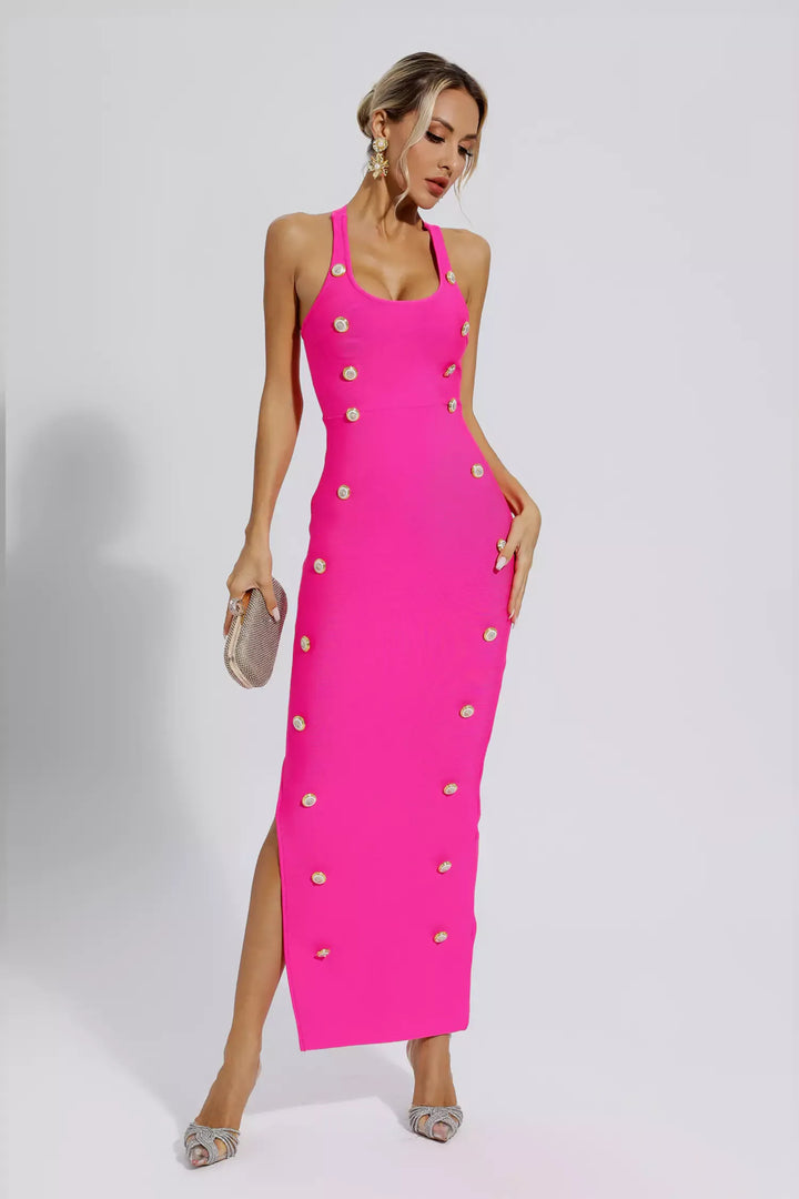 Imani Pink Bandage Maxi Dress